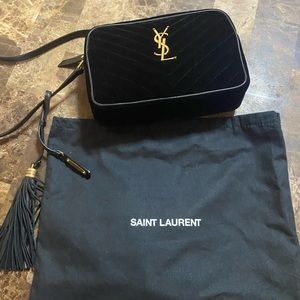 Authentic Saint Laurent Lou Quilted Bag in Suede &Leather- condition-LIKE NEW